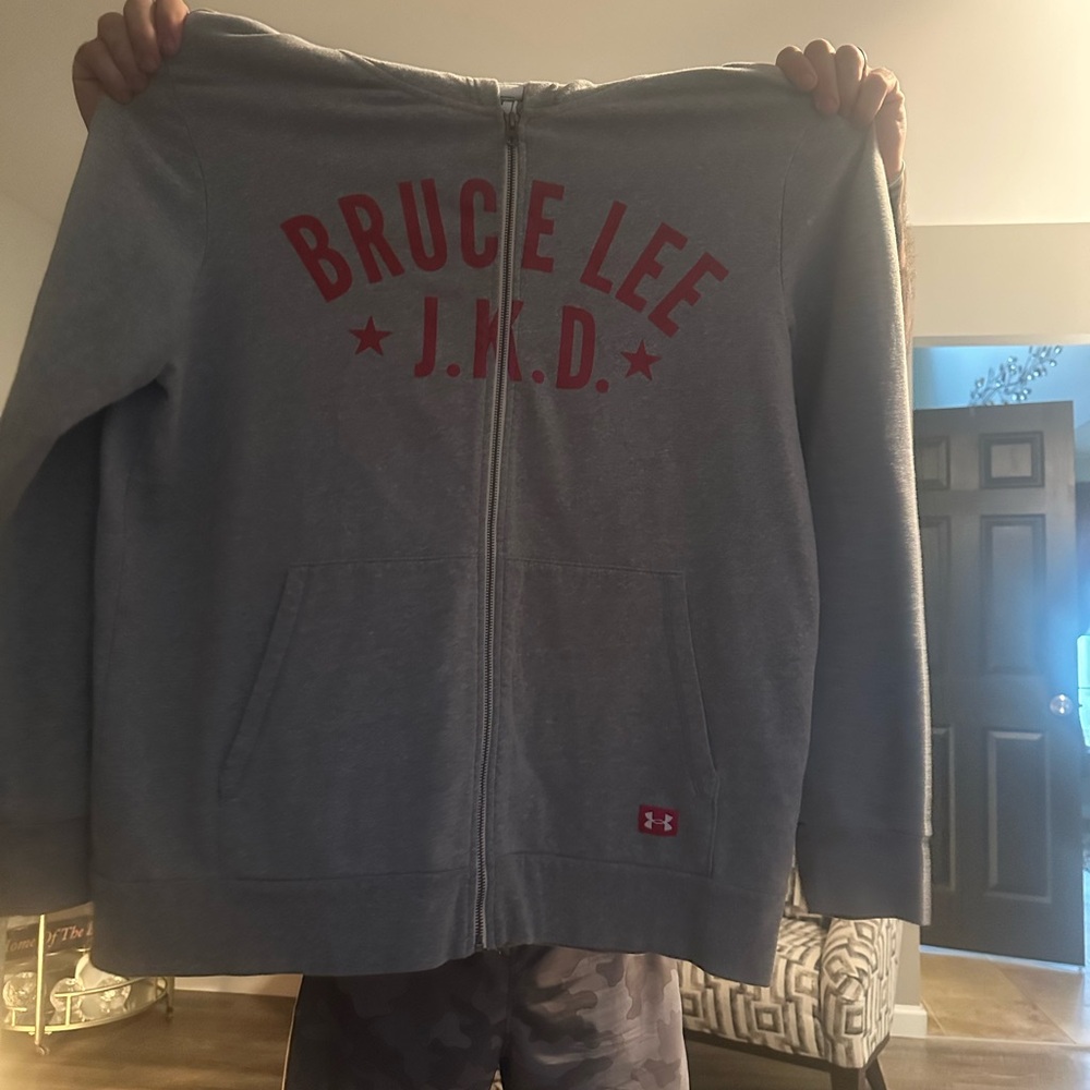 Gray Bruce Lee J.K.D. Zip-Up Hoodie